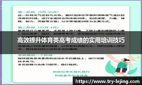 高效提升体育类高考成绩的实用培训技巧